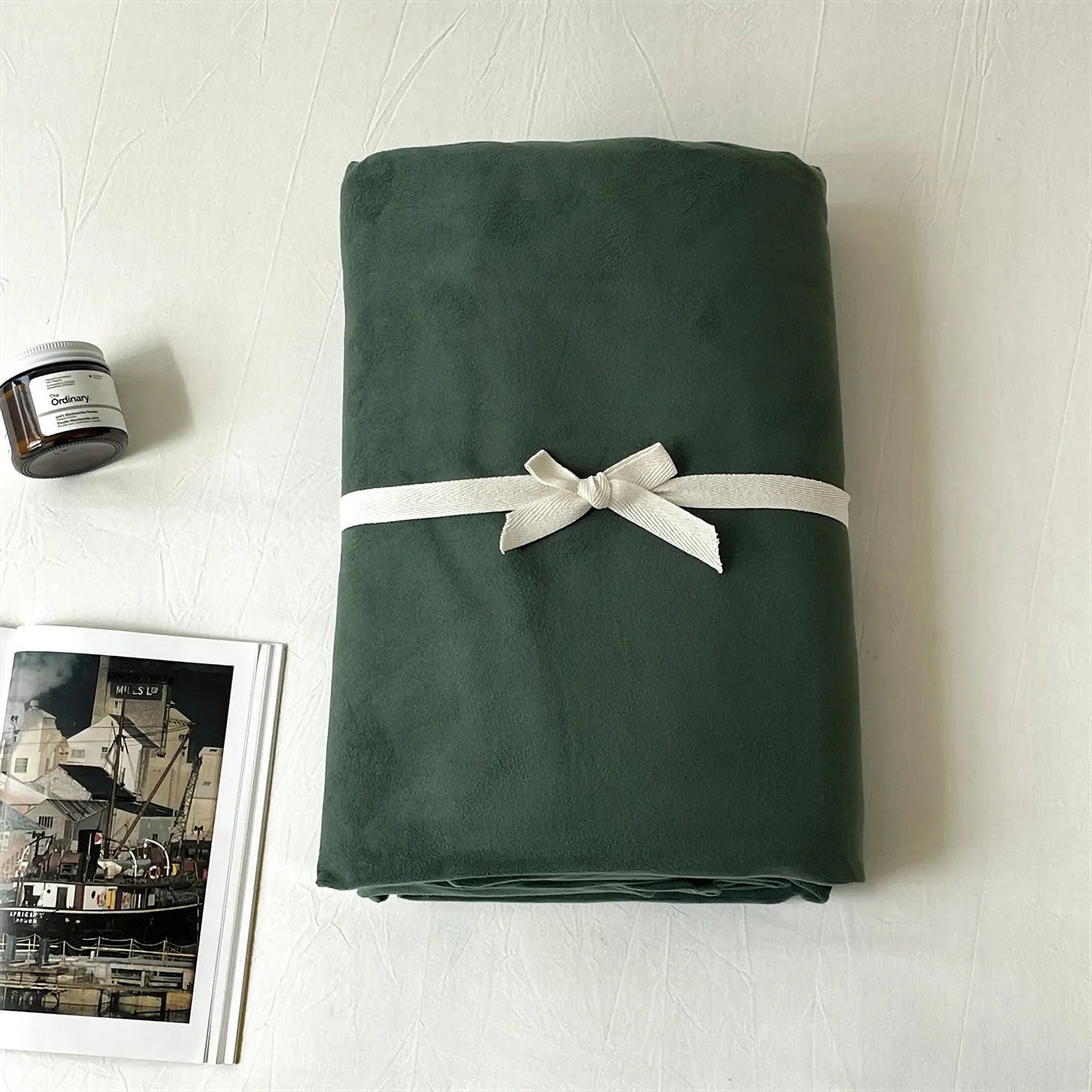 Cozy Minimalist Solid Velvet Sheet Set