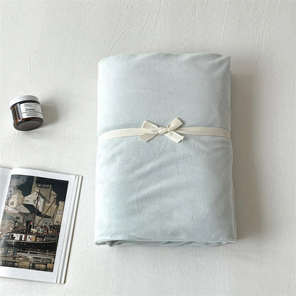 Cozy Minimalist Solid Velvet Sheet Set