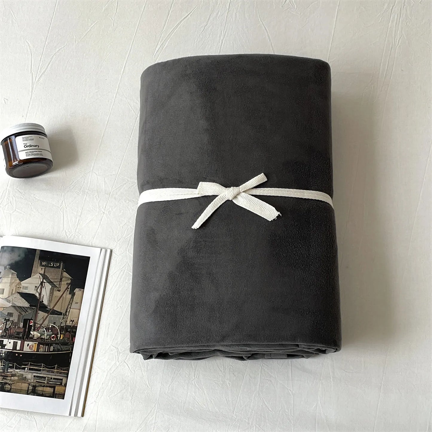 Cozy Minimalist Solid Velvet Sheet Set