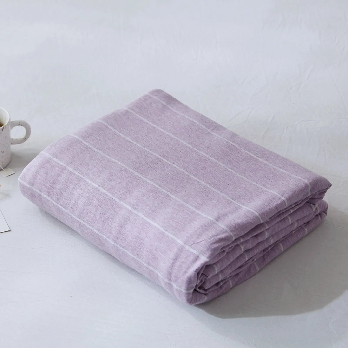 Cozy Minimalist Striped Cotton Duvet Cover Set