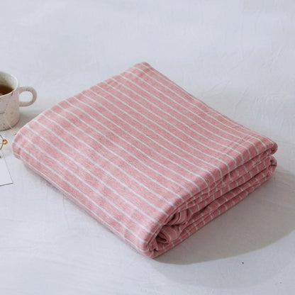 Cozy Minimalist Striped Cotton Duvet Cover Set