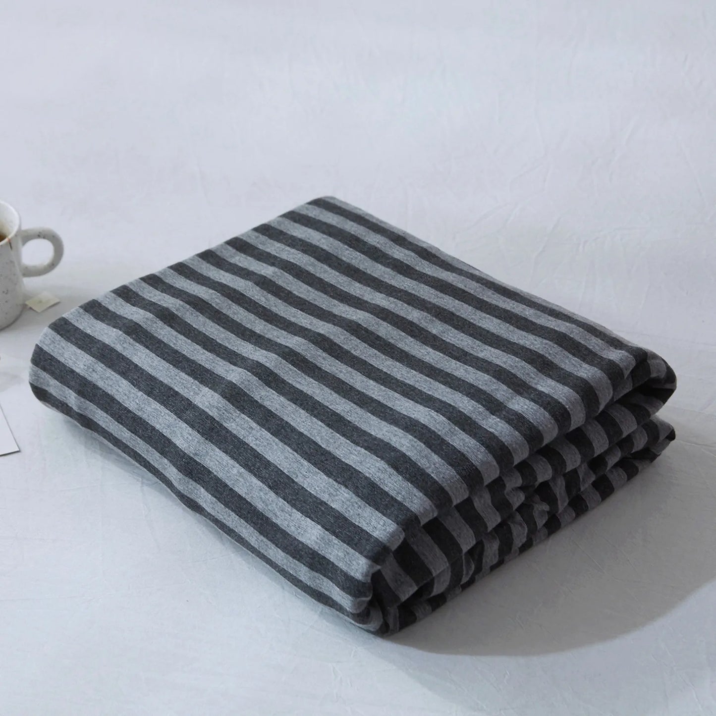 Cozy Minimalist Striped Cotton Duvet Cover Set