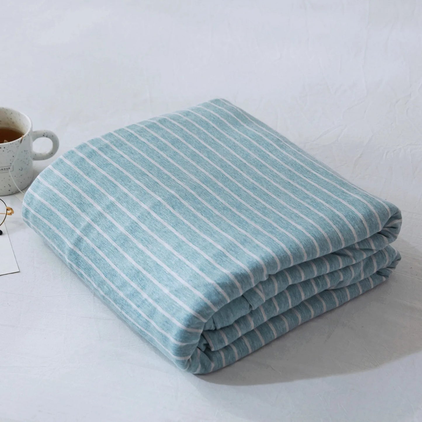Cozy Minimalist Striped Cotton Duvet Cover Set