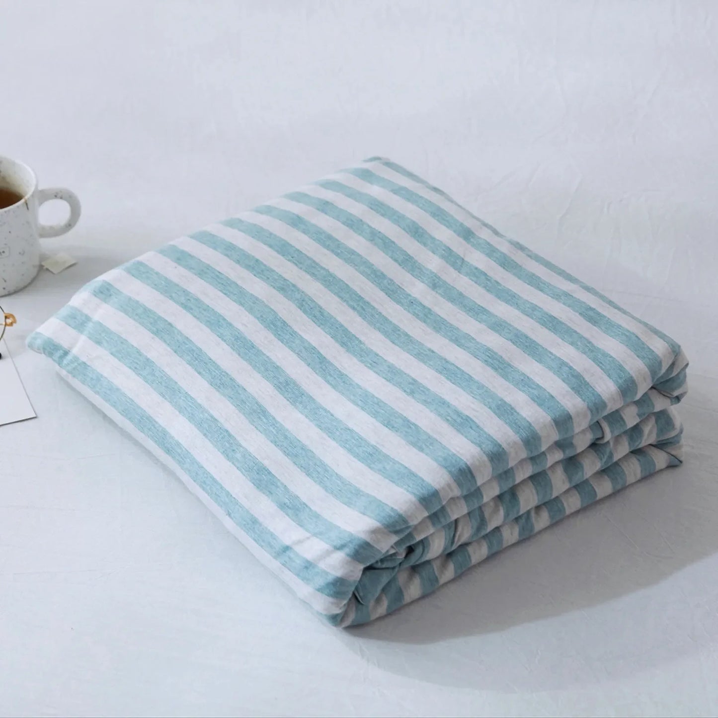Cozy Minimalist Striped Cotton Duvet Cover Set