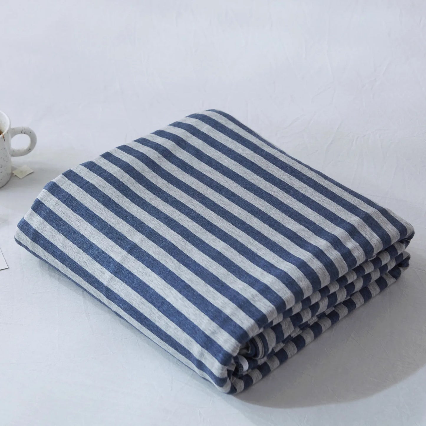 Cozy Minimalist Striped Cotton Duvet Cover Set