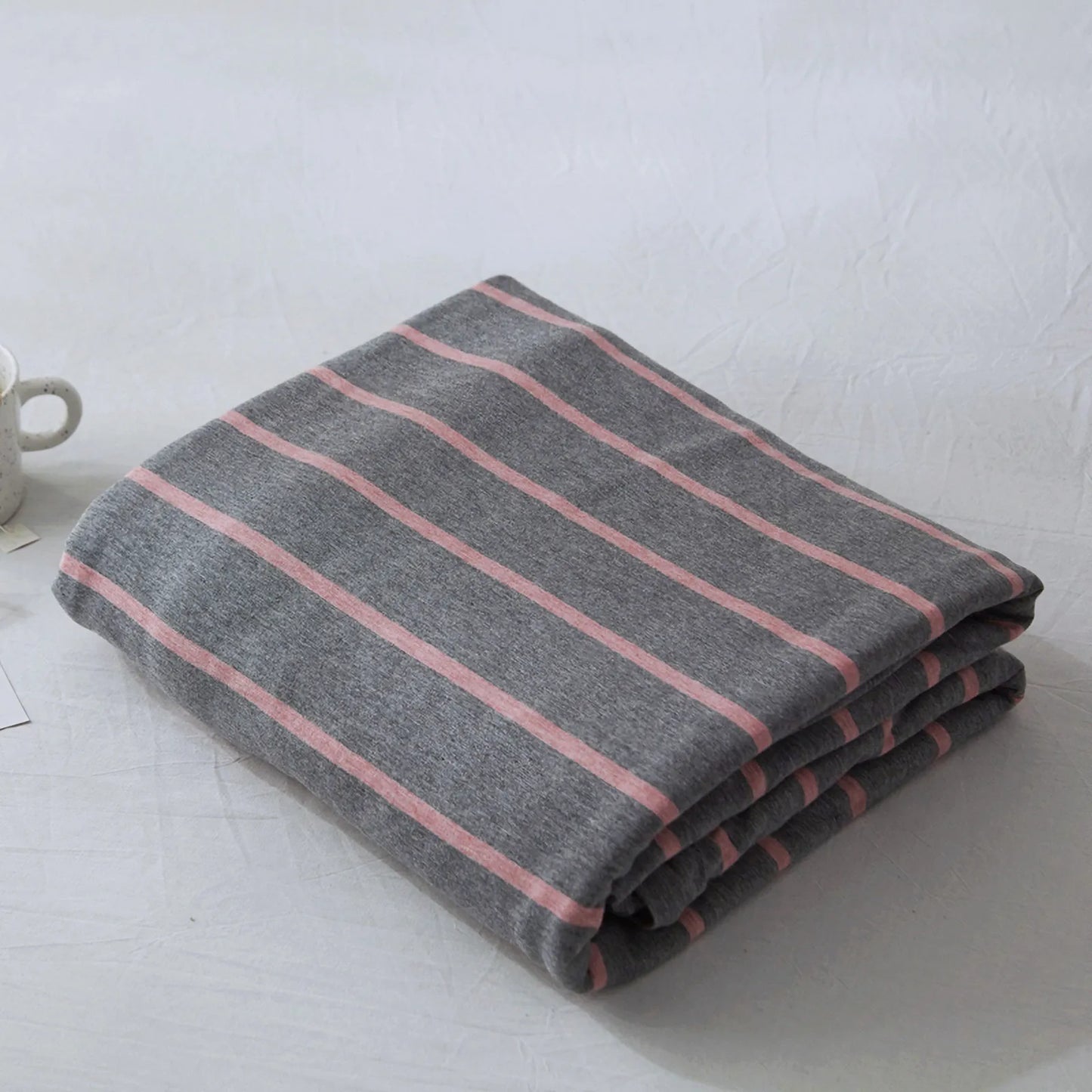 Cozy Minimalist Striped Cotton Duvet Cover Set