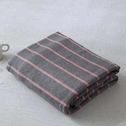 Cozy Minimalist Striped Cotton Duvet Cover Set