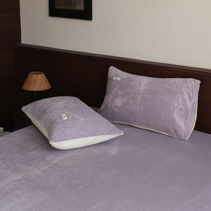 Cozy Minimalist Two-Tone Fleece Pillowcase