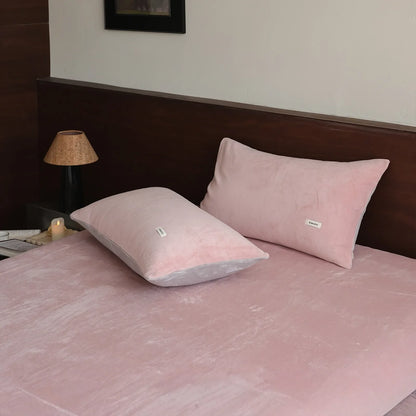 Cozy Minimalist Two-Tone Fleece Pillowcase