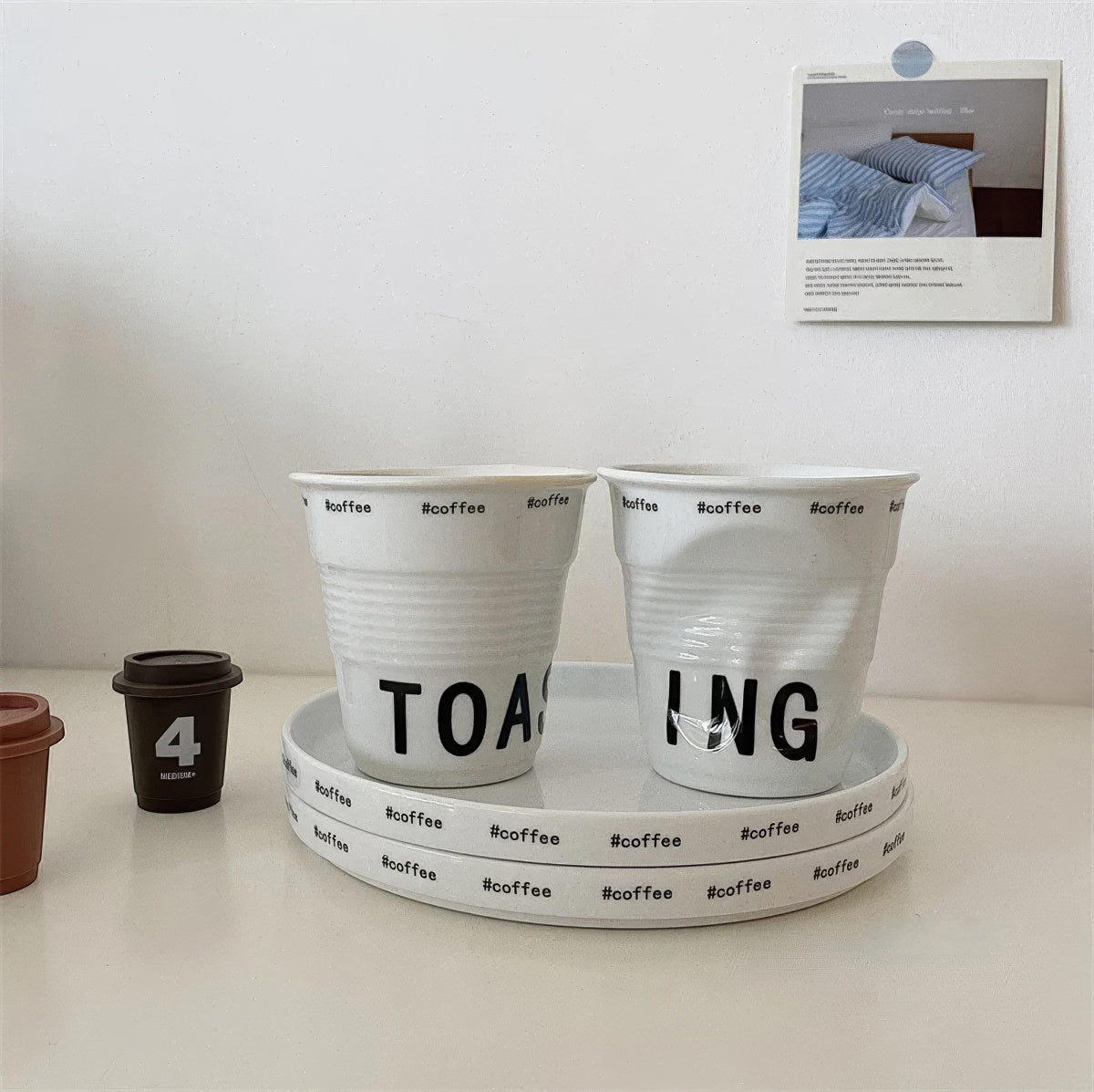 Crumpled Coffee Cup Ceramic Cup
