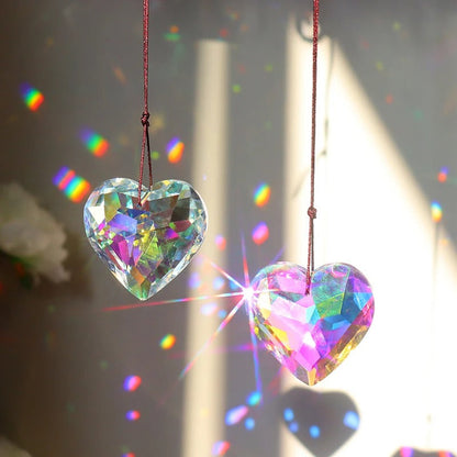 Crystal Heart Suncatcher light catcher lightcatcher SUB CATEGORY_Suncatchers sun catcher