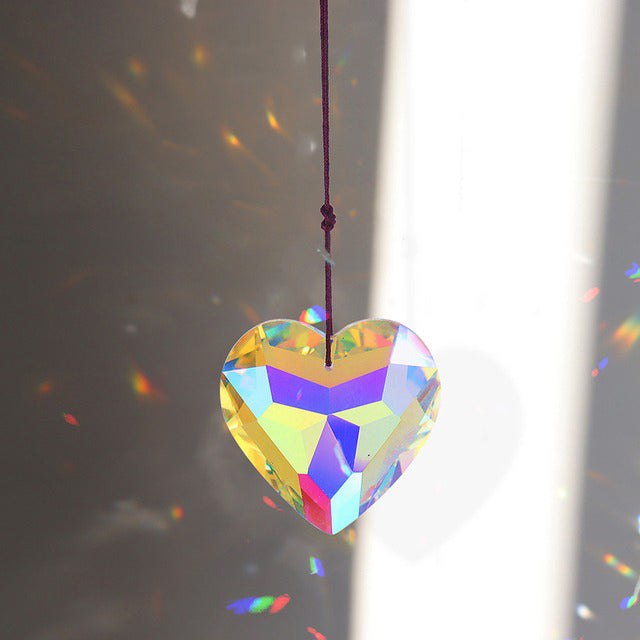 Crystal Heart Suncatcher light catcher lightcatcher SUB CATEGORY_Suncatchers sun catcher