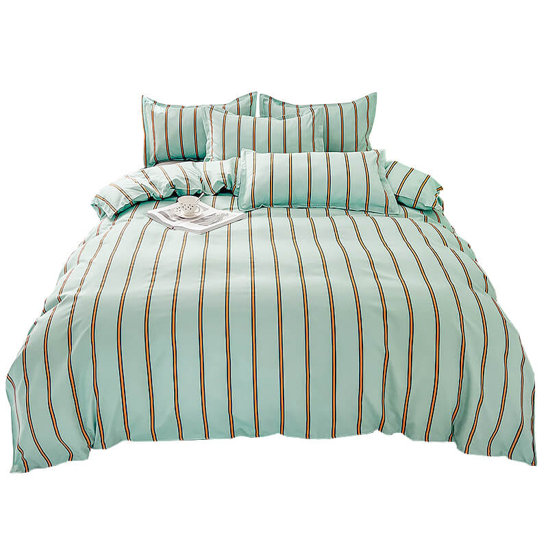 Turquoise Striped Bedding Set SUB CATEGORY_Bedding Sets