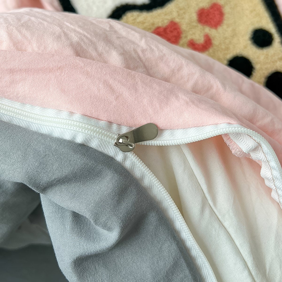 Niedliches besticktes Bubble Tea-Bettwäscheset