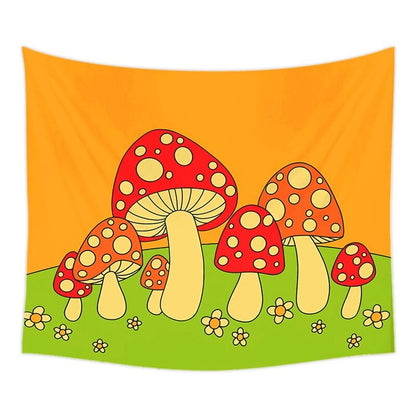 Cute Fly Agarics Tapestry AESTHETIC_Indie AESTHETIC_Mushroom fairy mushroom red mushroom SUB CATEGORY_Tapestries