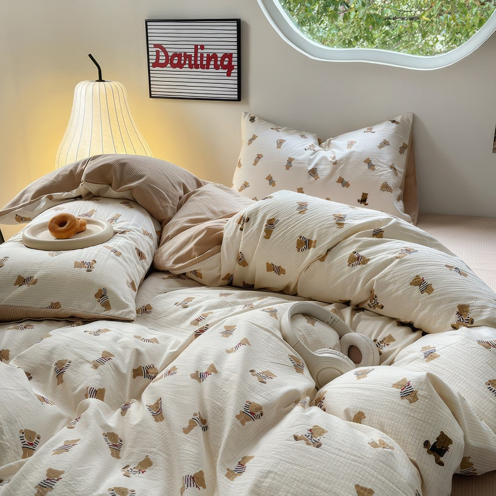 Cute French Bear Bedding Set