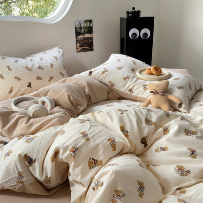 Cute French Bear Bedding Set