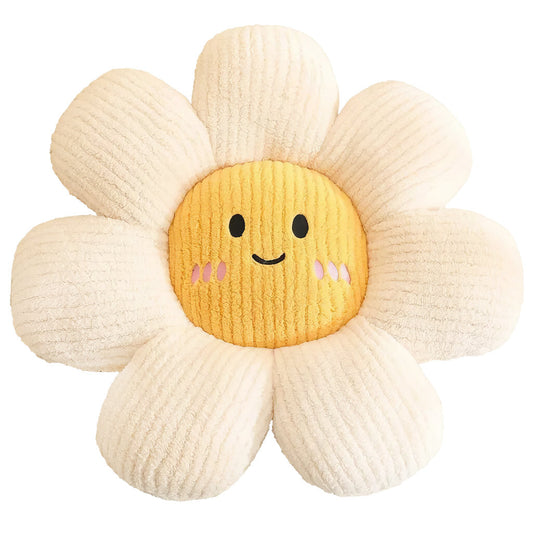 Kawaii Daisy Flower Throw Pillow