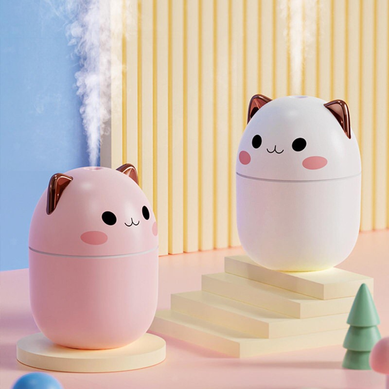 Kawaii Cat Mini Desktop Humidifier Diffuser Mist Purifier