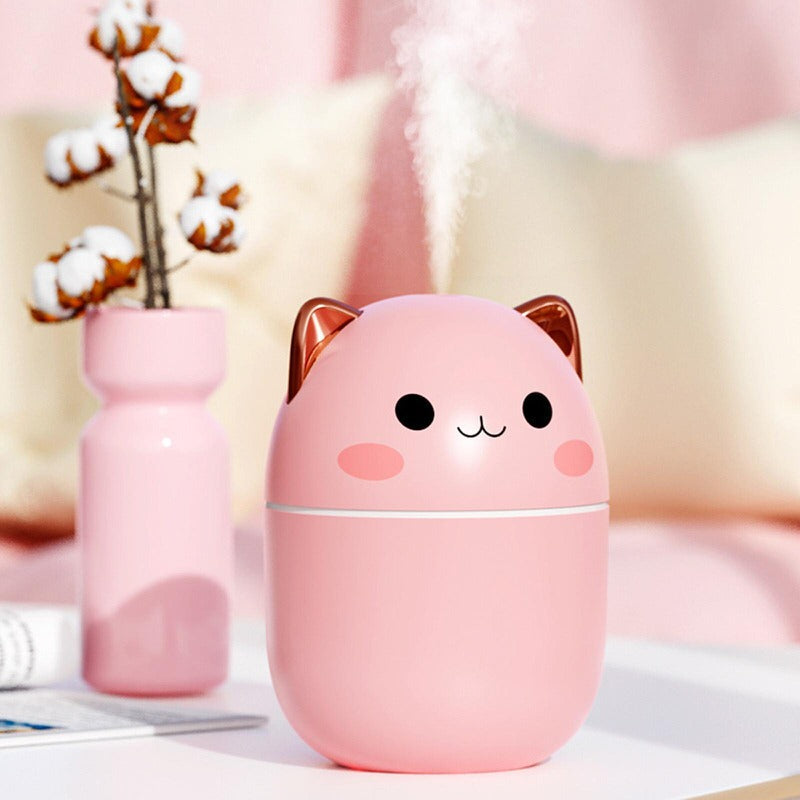 Kawaii Cat Mini Desktop Humidifier Diffuser Mist Purifier