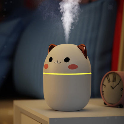 Kawaii Cat Mini Desktop Humidifier Diffuser Mist Purifier