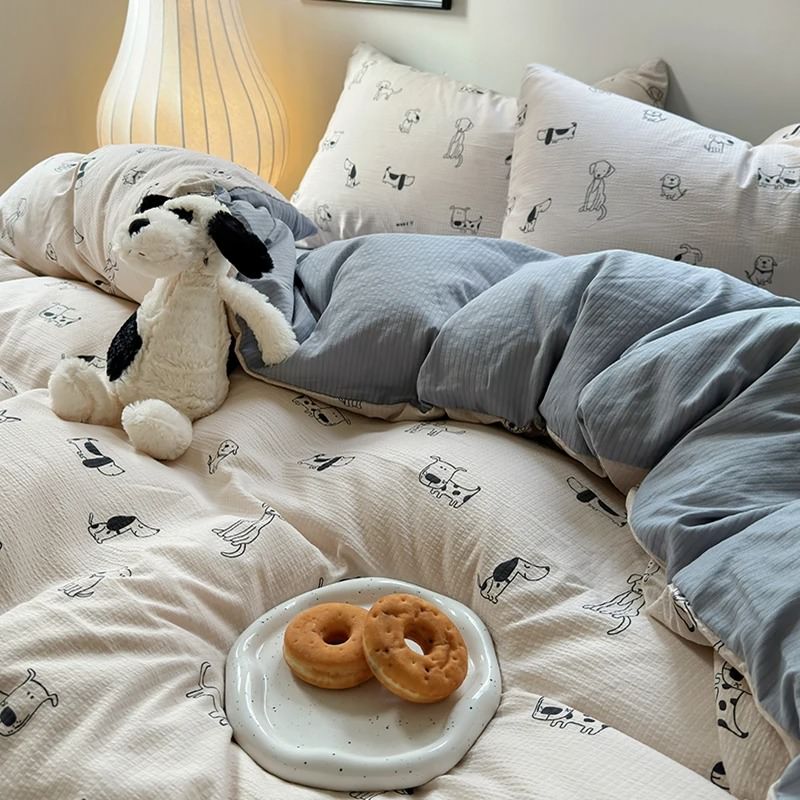 Conjunto de cama com estampa de cachorrinho