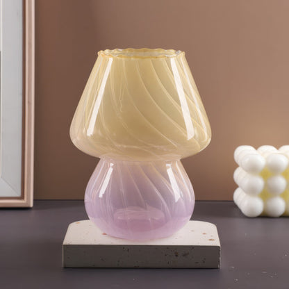 Cute Mushroom Glass Vase