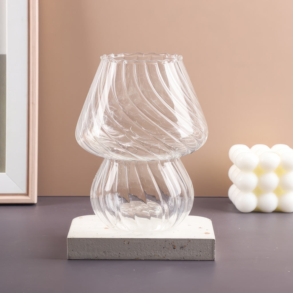 Cute Mushroom Glass Vase