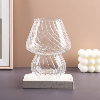 Cute Mushroom Glass Vase