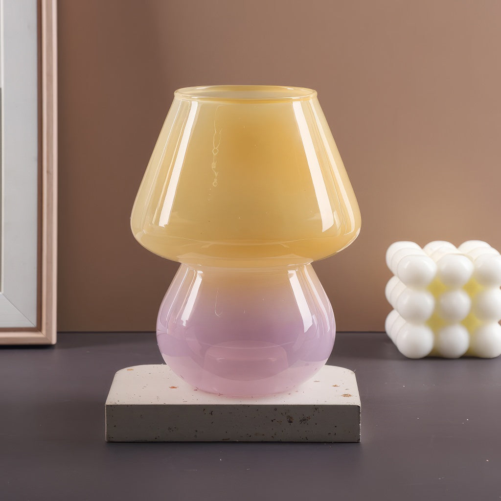 Cute Mushroom Glass Vase