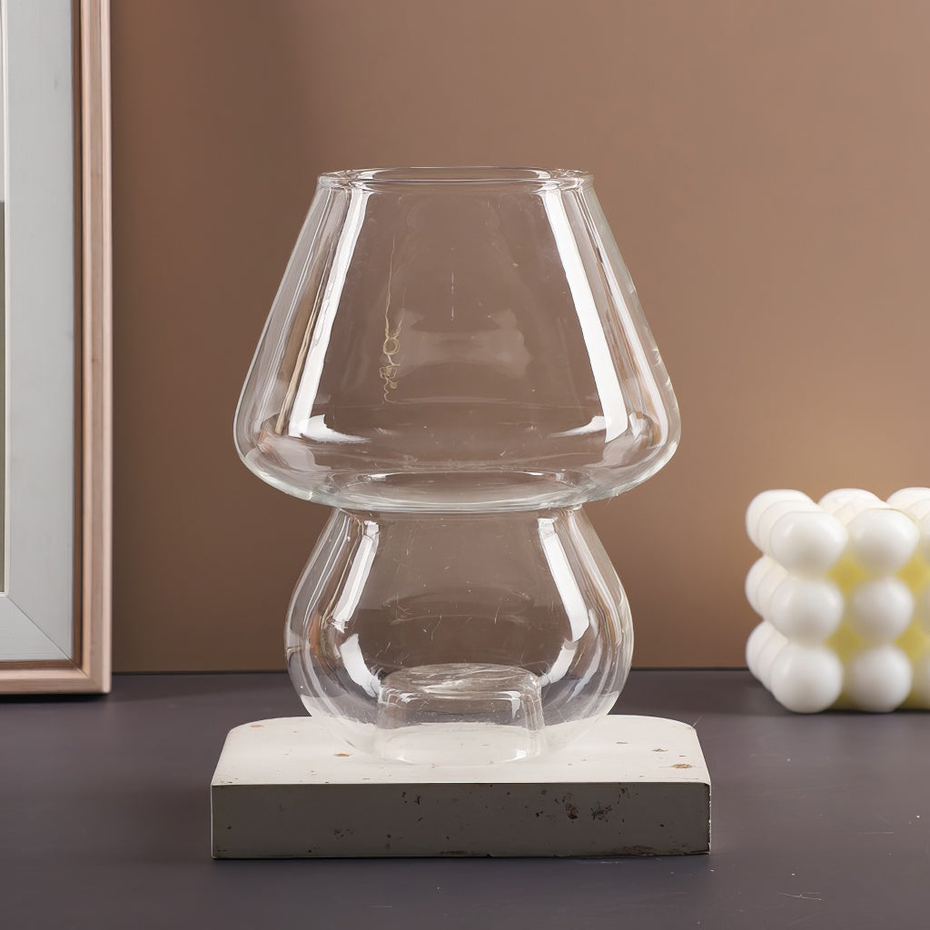 Cute Mushroom Glass Vase