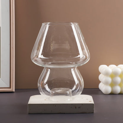 Cute Mushroom Glass Vase