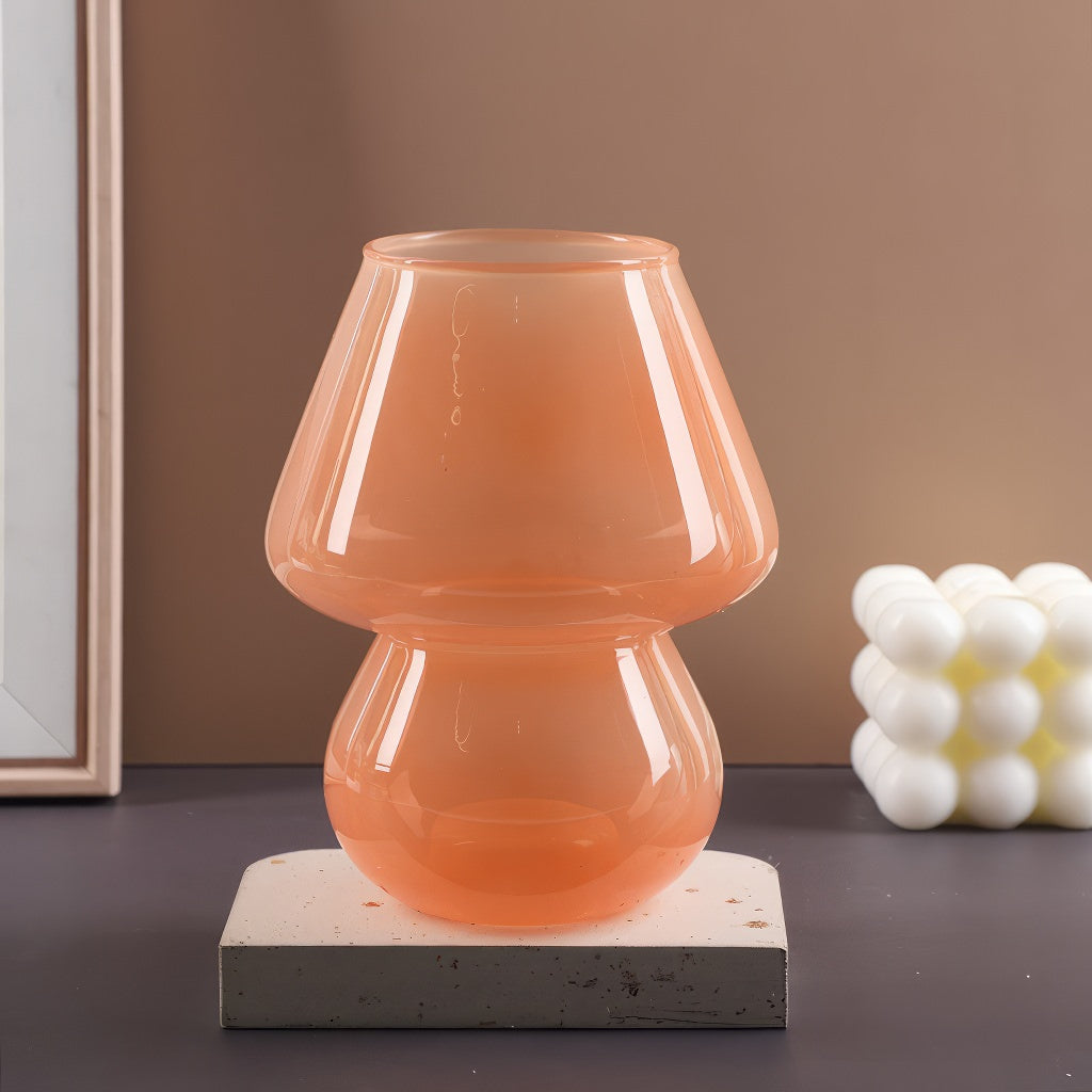Cute Mushroom Glass Vase
