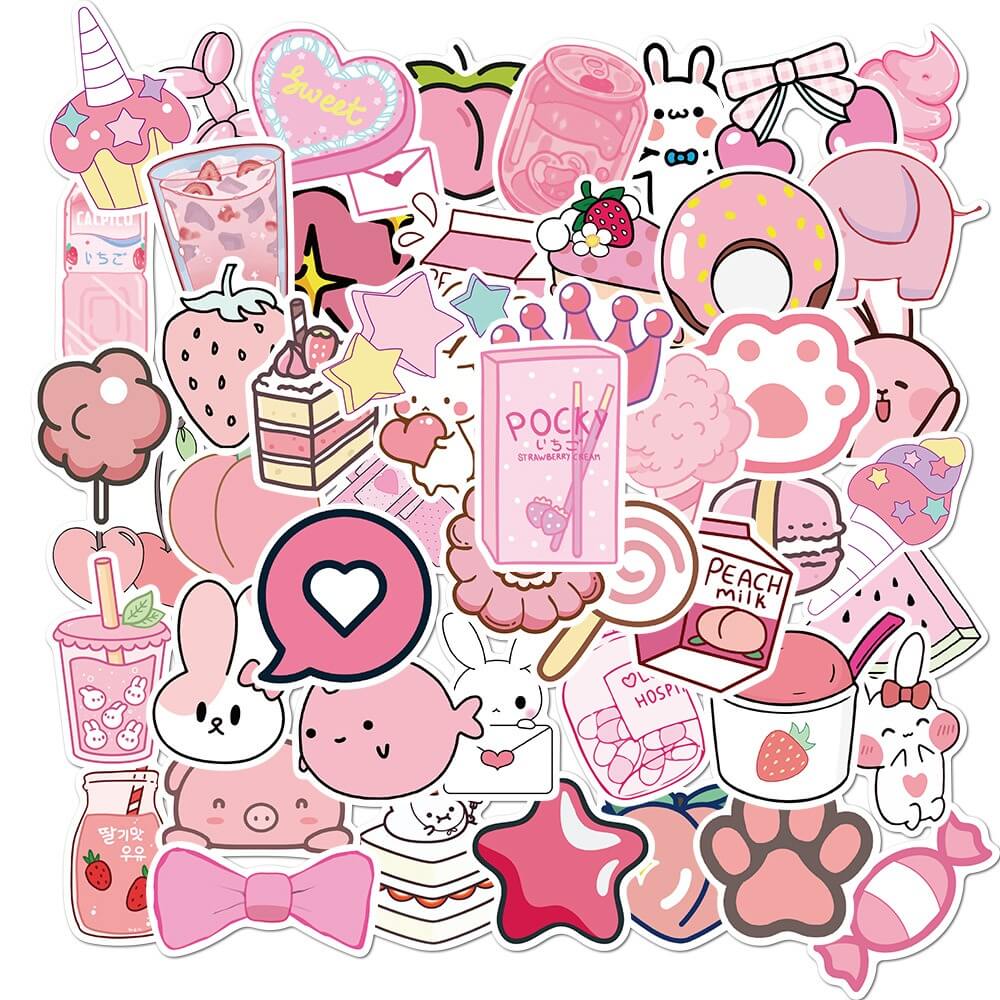 Cute Pastel Pink Sticker Pack