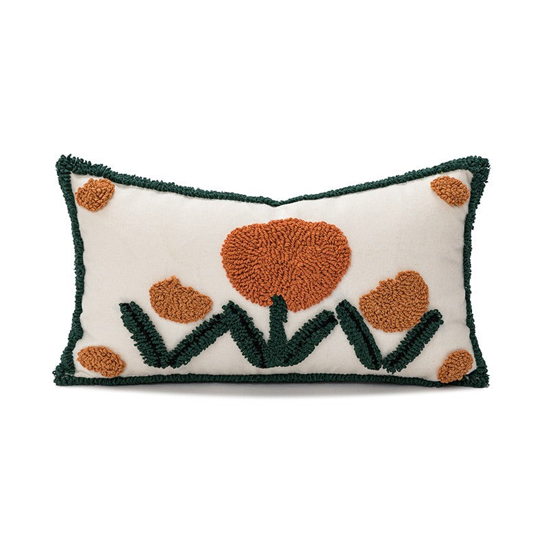 Cute Tulip Tufted Cushion Cover cute flower embroidered floral little flower SUB CATEGORY_Cushion Covers