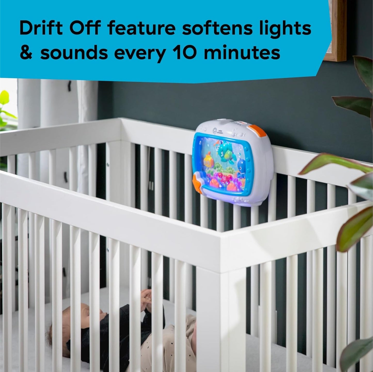 Baby Einstein Sea Dreams Soother Musical Crib Toy and Sound Machine, Newborn and Up Baby Products Décor Nursery Sleep Soothers