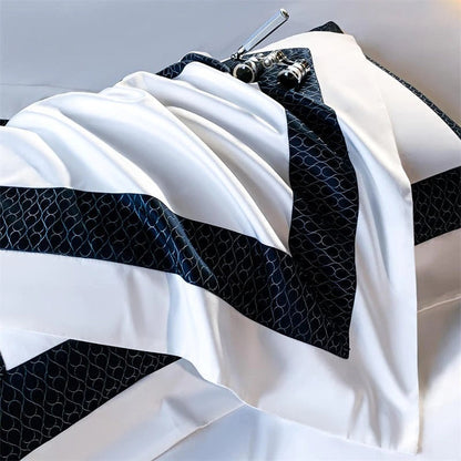 Sablier White Luxury Egyptian Cotton Bedding Set