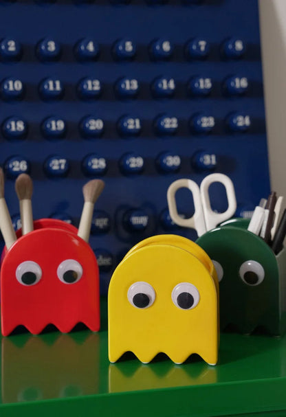 Glossy Retro Ghost Ceramic Pen Holder