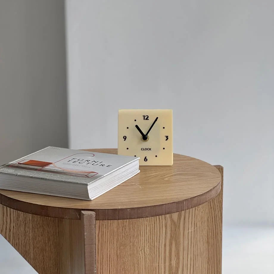 Sleek Minimalist Metal Table Clock