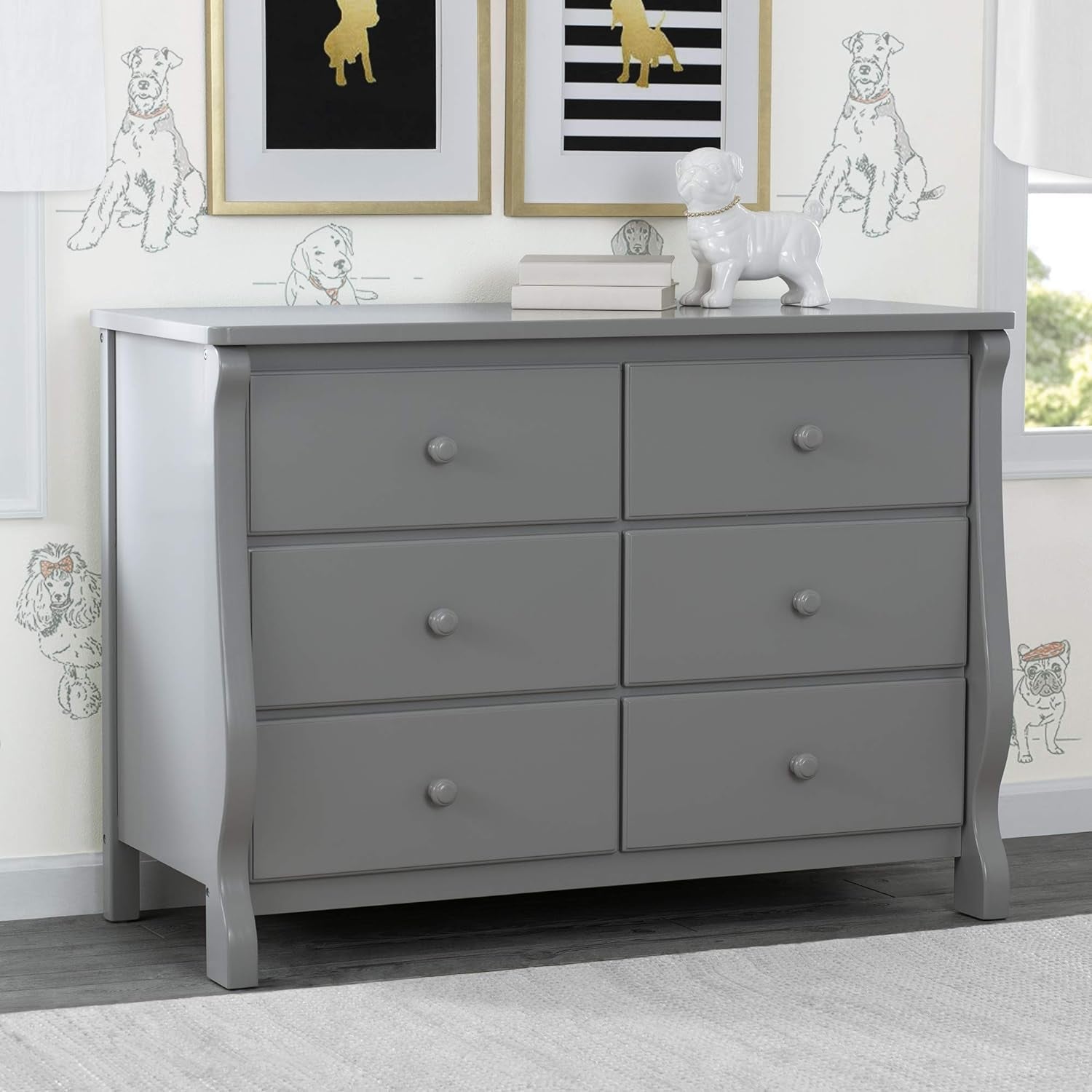 Universal 6 Drawer Dresser, Greenguard Gold Certified, Grey Baby Products Changing & Dressing Chests & Dressers Furniture Nursery