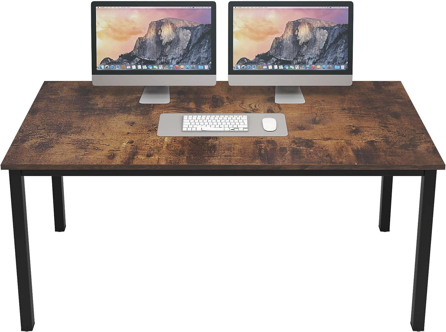 Dlandhome 47 Inches Medium Computer Desk, Composite Wood Board, Decent and Steady Home Office Desk/Workstation/Table, BS1-120BW Furniture Home & Kitchen Home Office Desks Home Office Furniture