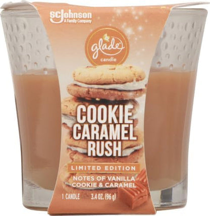 Glade Candle Jar, Air Freshener, Cookie Caramel Rush, 3.4 Oz Candles Candles & Holders Home & Kitchen Home Décor Products Jar Candles