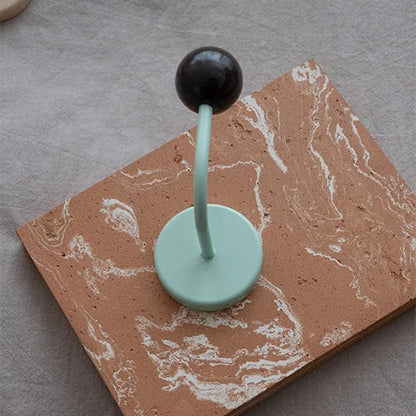 Smooth Color Block Metal Decorative Hooks
