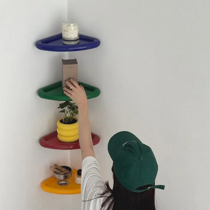 Chunky Curved ABS Floating Corner Shelf
