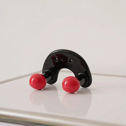 Glossy Wavy Ceramic Wall Hooks