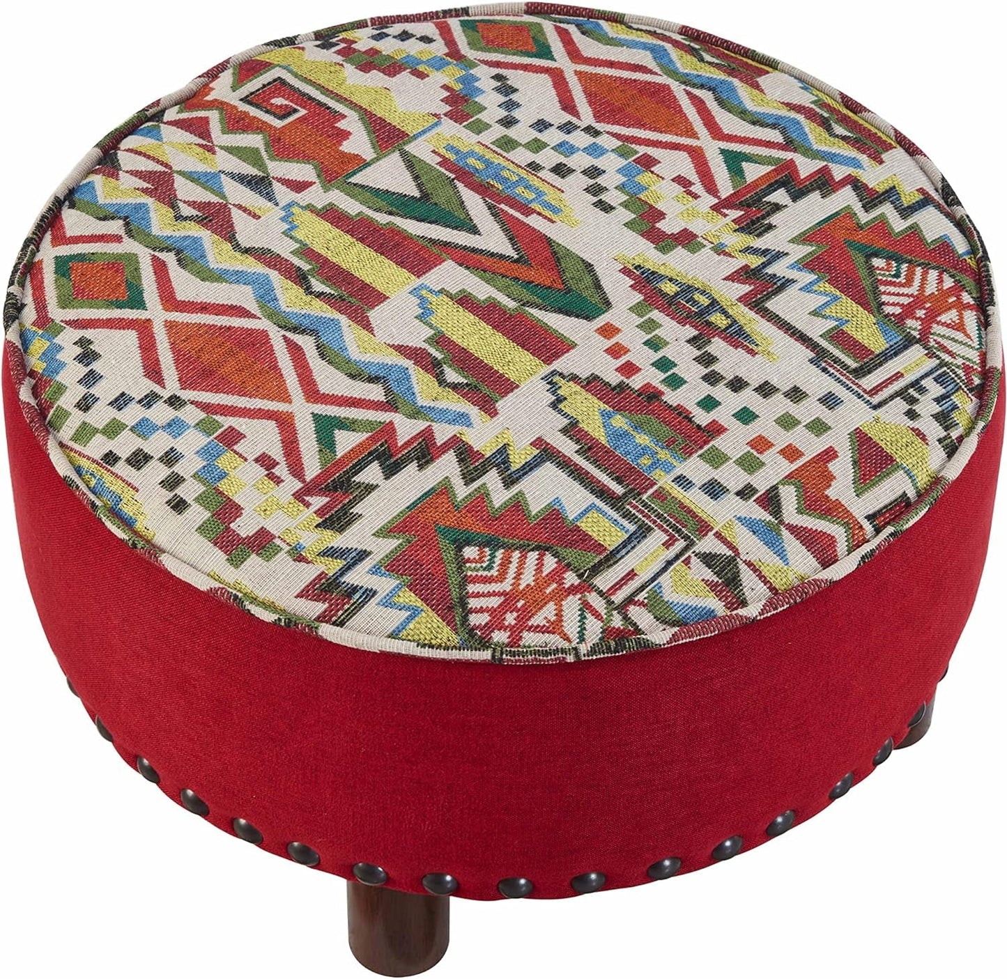 Ball & Cast Upholstered Ottoman Stool Modern Velvet Vanity Stool Footrest with Metal Legs, Teal Furniture Home & Kitchen Living Room Furniture Ottomans