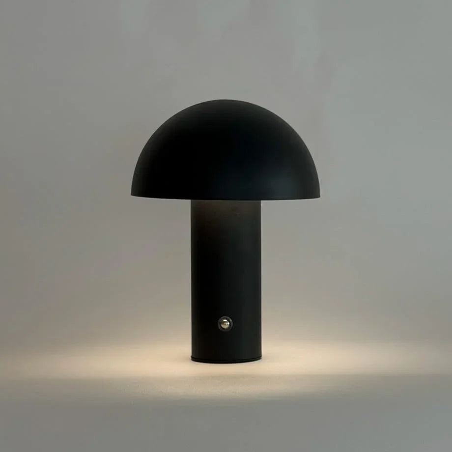 Matte Minimalist Metal Mushroom Table Lamp