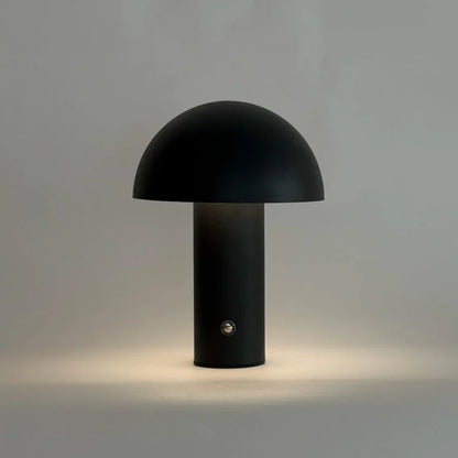 Matte Minimalist Metal Mushroom Table Lamp