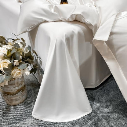 Neo White Silky Cotton Bedding Set