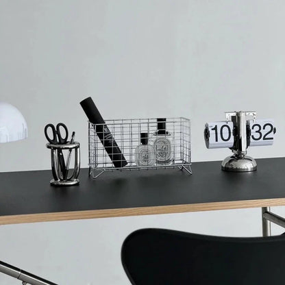 Wireframe Grid Metal Desktop Organizer